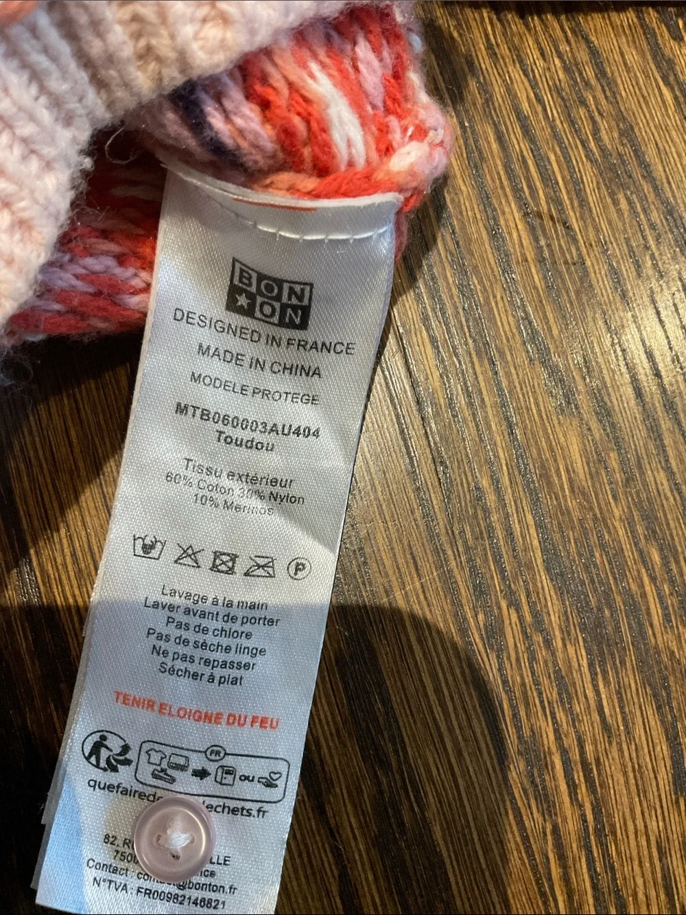 Bonton Pink & Coral Fair Isle Knit Pajama Set